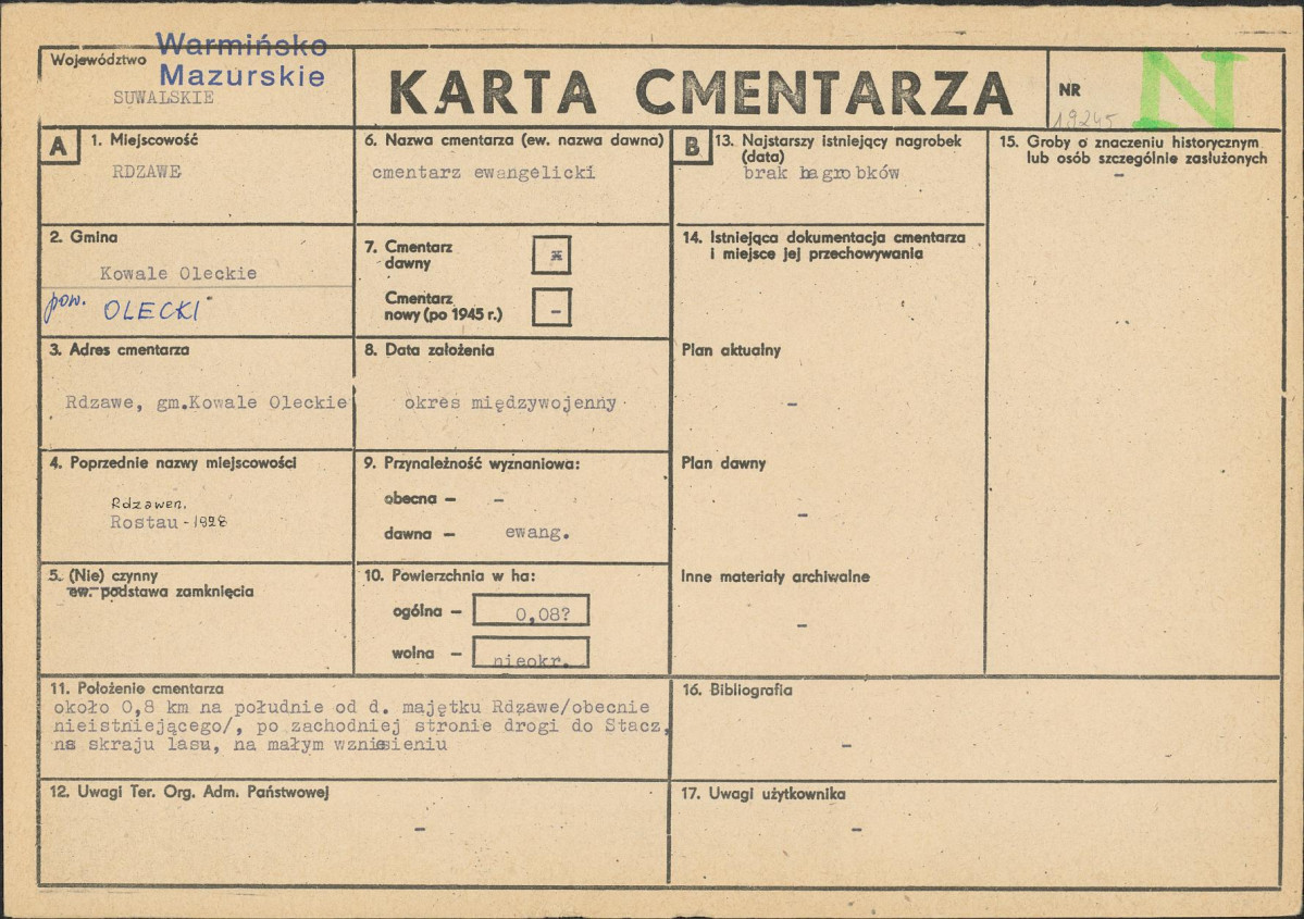 Karta cmentarza, skan nr 1