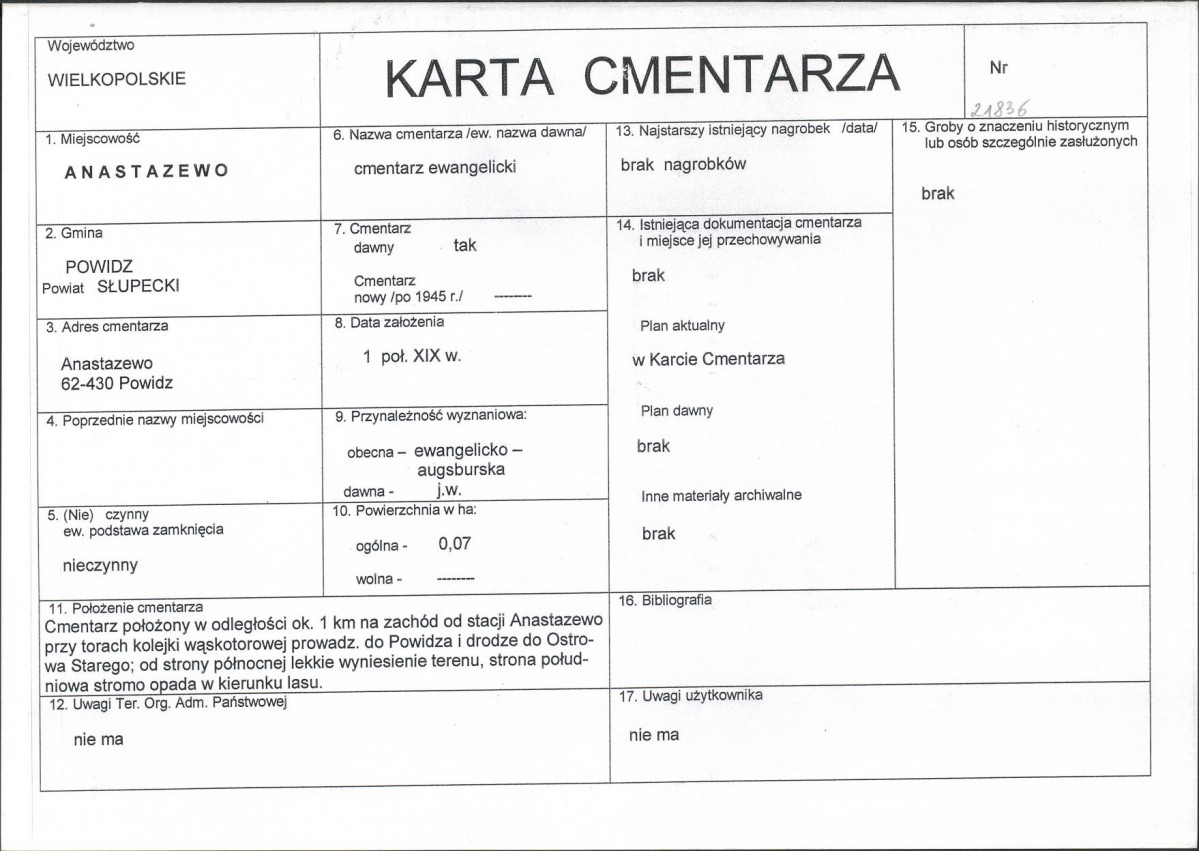 Karta cmentarza, skan nr 1