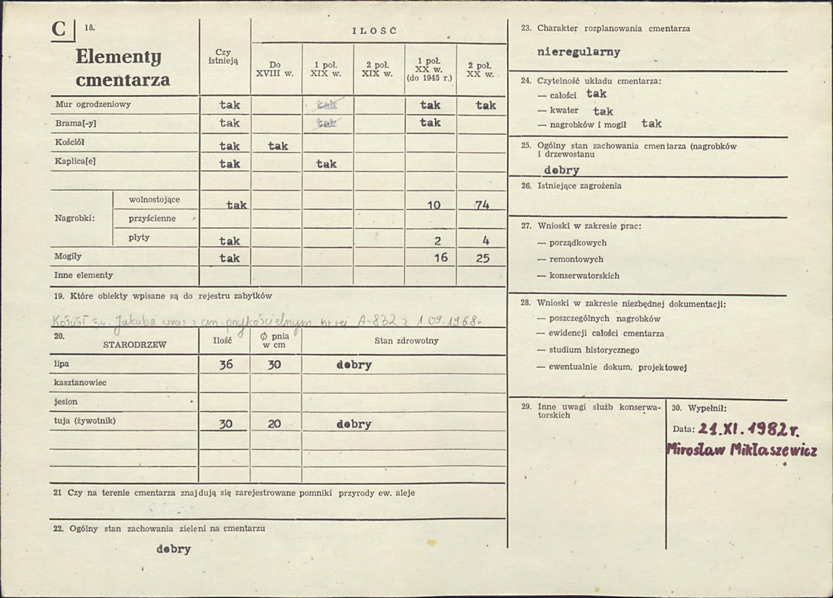 Karta cmentarza, skan nr 2