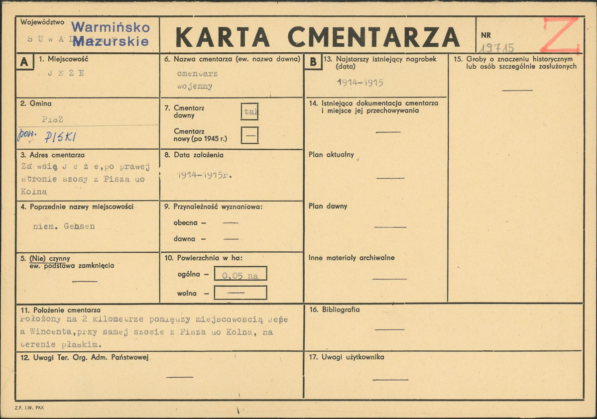 Karta cmentarza, skan nr 1