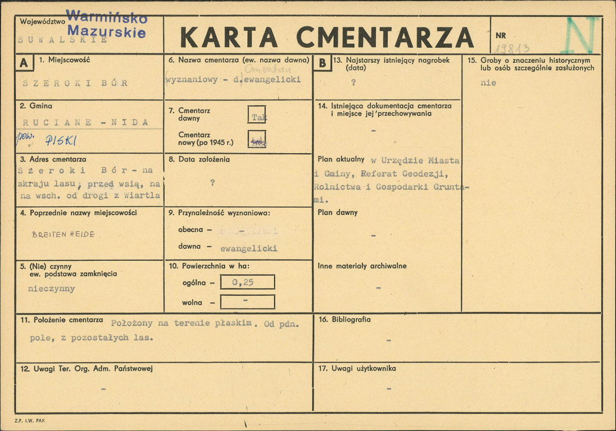 Karta cmentarza, skan nr 1