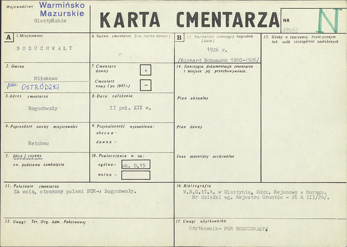 Karta cmentarza, skan nr 1