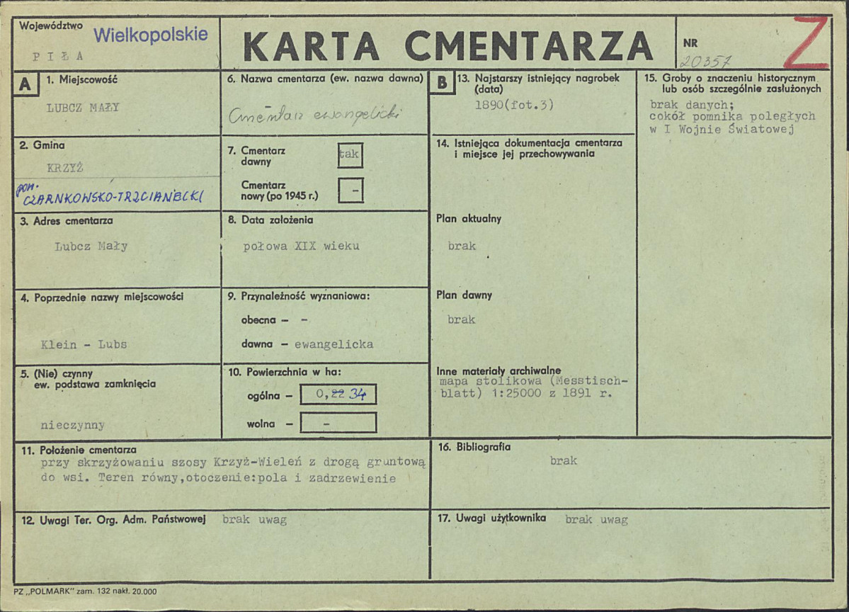 Karta cmentarza, skan nr 1