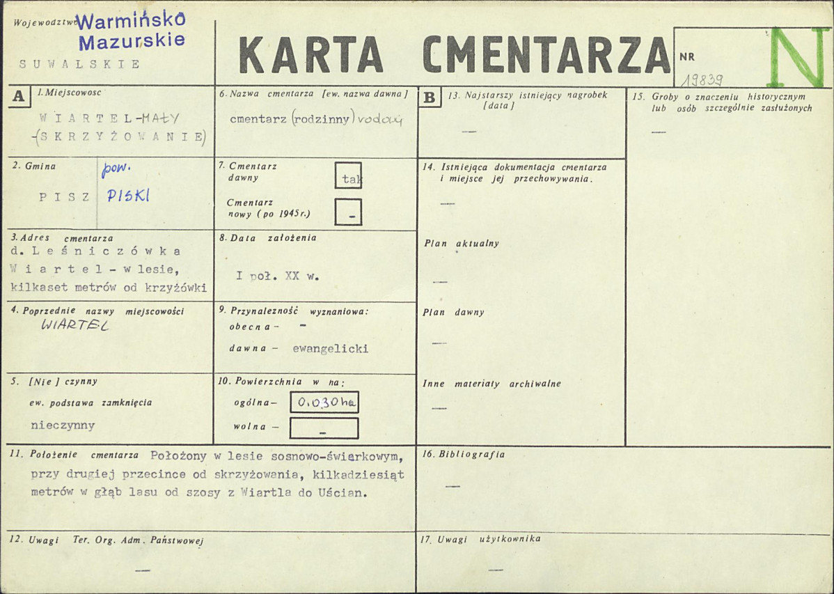 Karta cmentarza, skan nr 1
