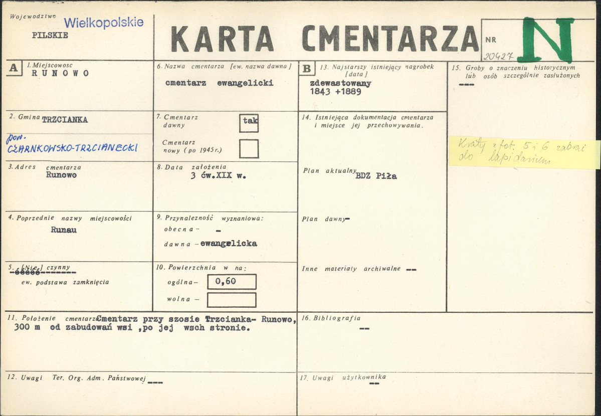 Karta cmentarza, skan nr 1