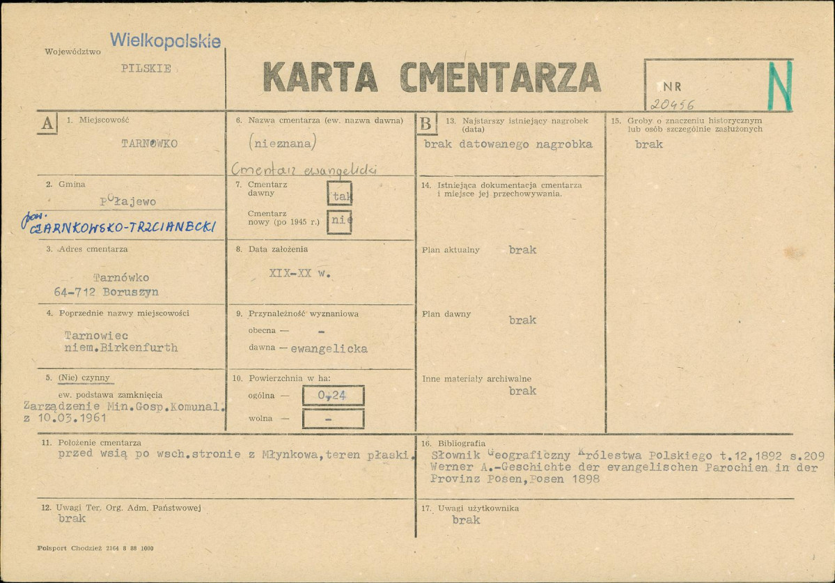 Karta cmentarza, skan nr 1