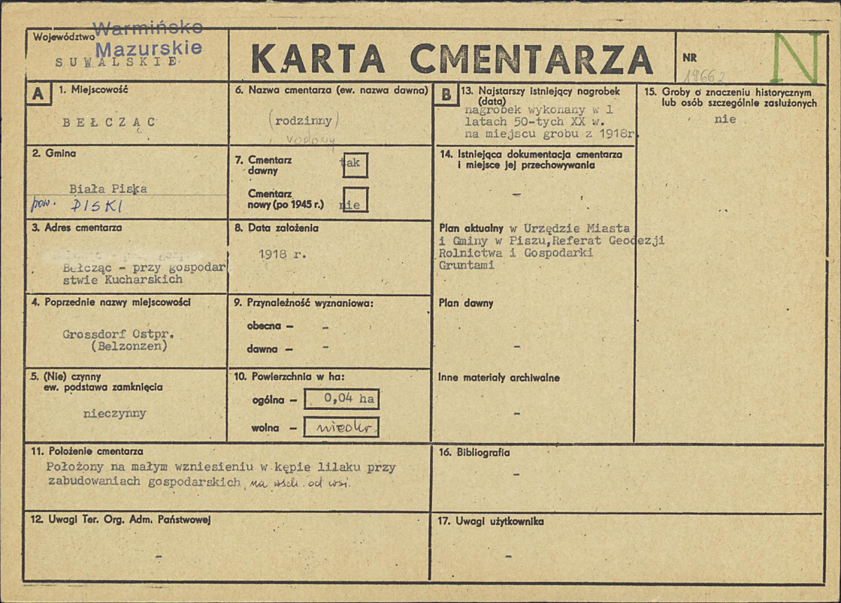 Karta cmentarza, skan nr 1