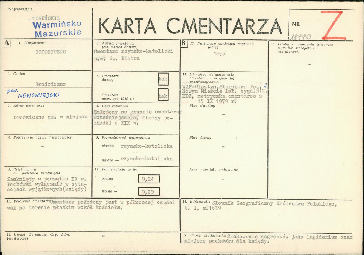 Karta cmentarza, skan nr 1