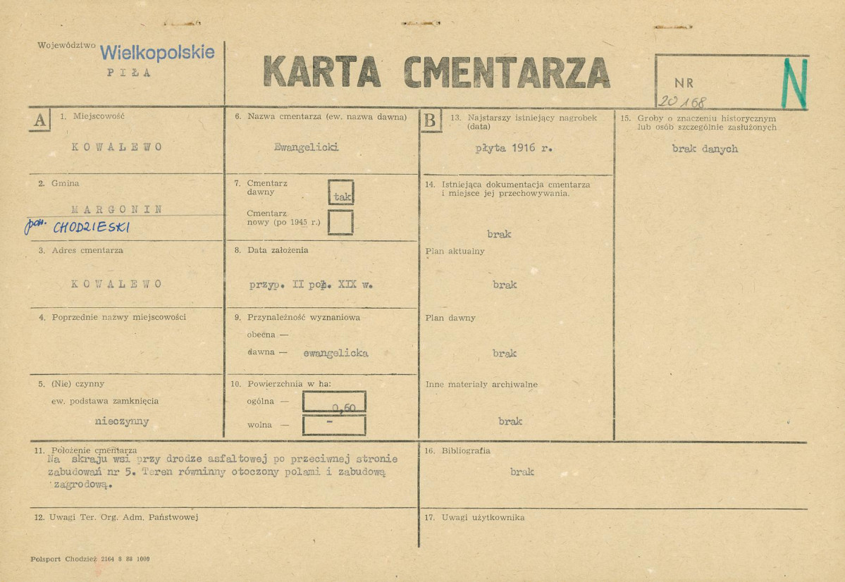 Karta cmentarza, skan nr 1
