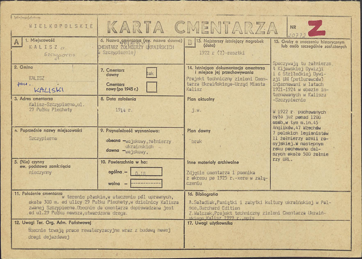 Karta cmentarza, skan nr 1