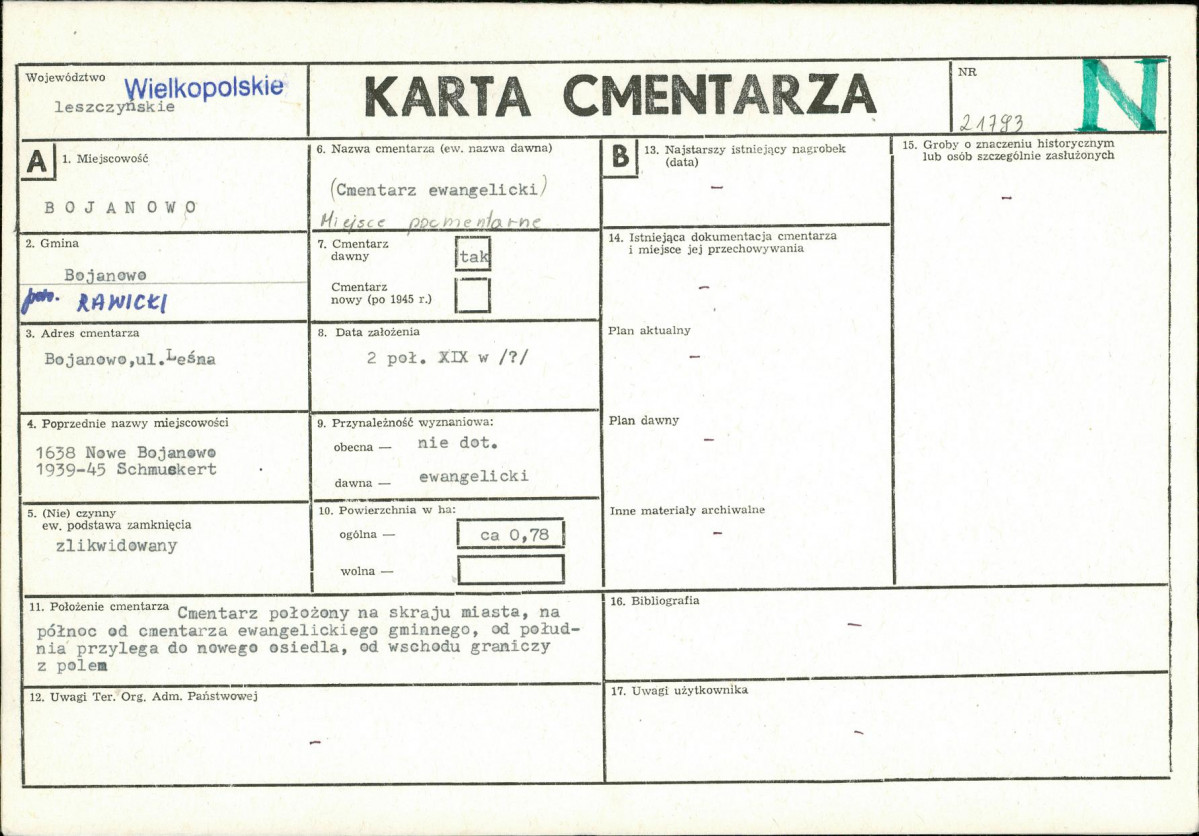 Karta cmentarza, skan nr 1
