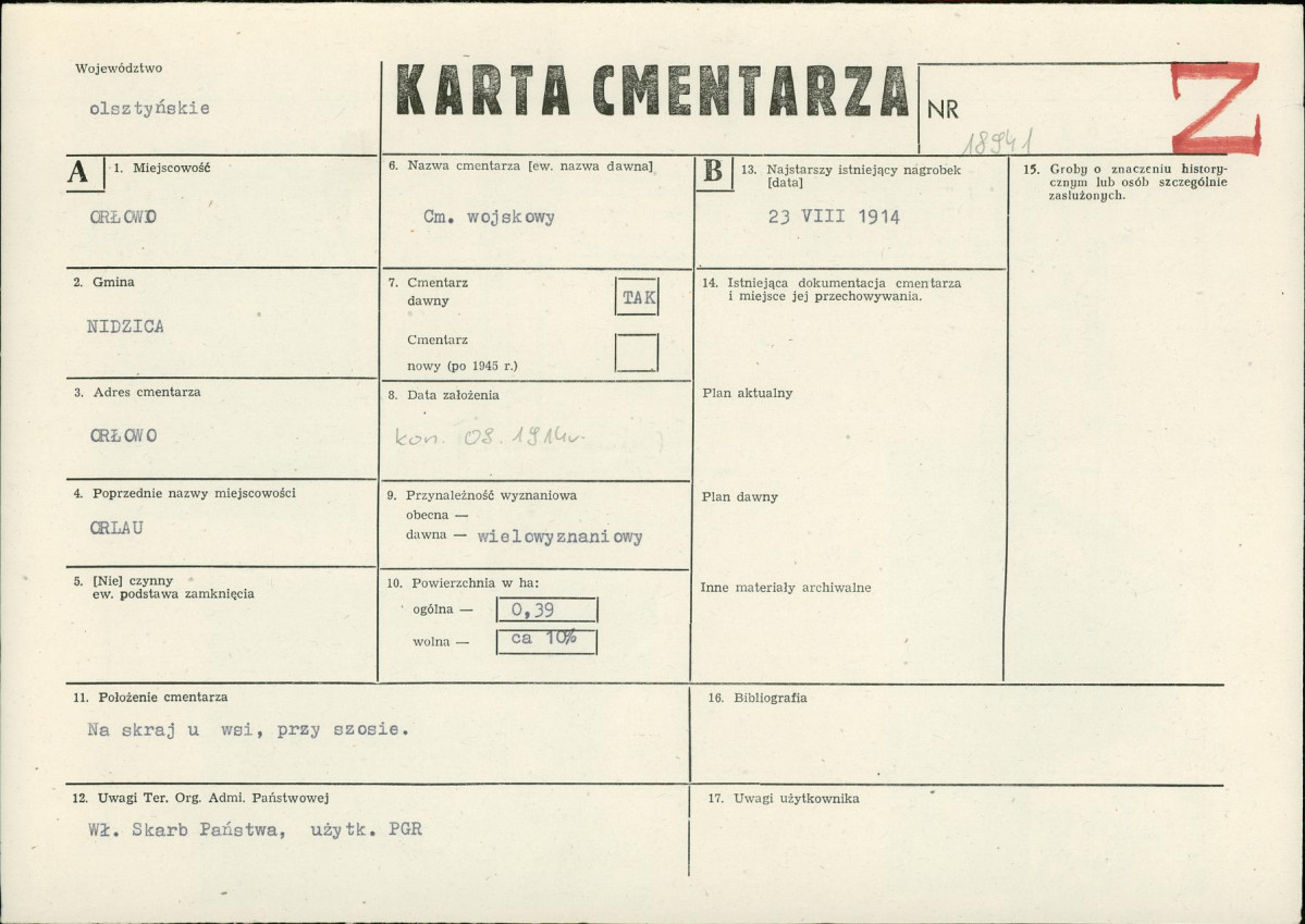 Karta cmentarza, skan nr 1