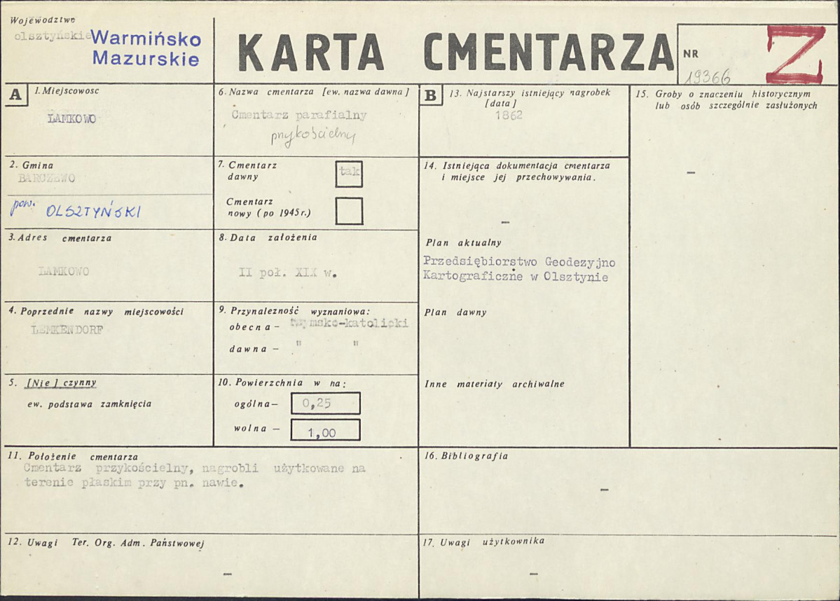 Karta cmentarza, skan nr 1