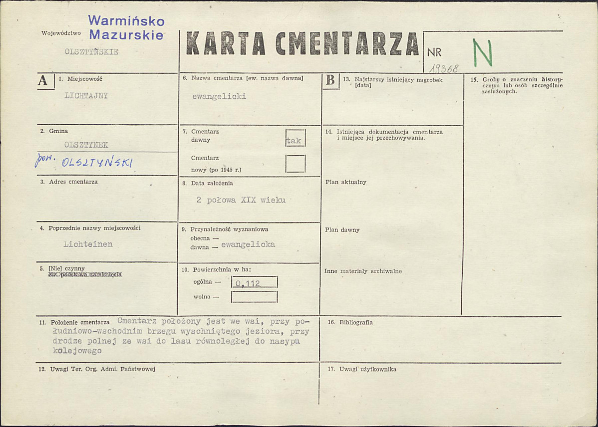 Karta cmentarza, skan nr 1