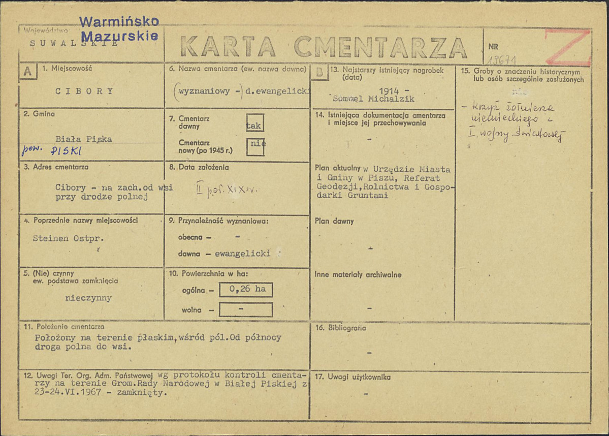 Karta cmentarza, skan nr 1