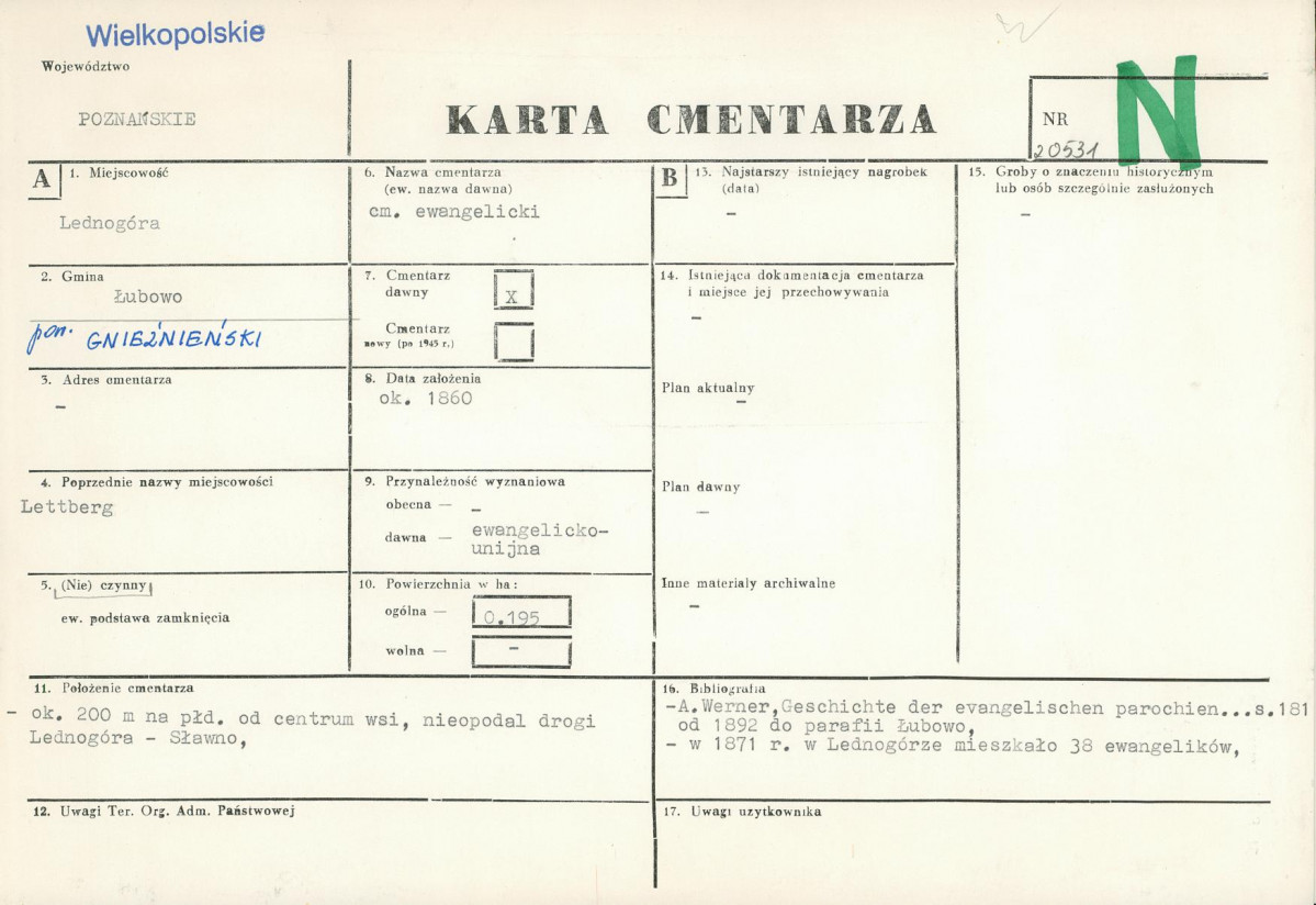 Karta cmentarza, skan nr 1