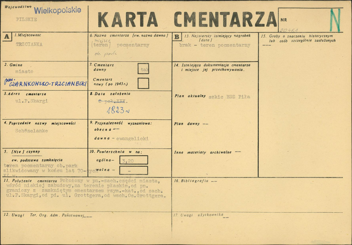 Karta cmentarza, skan nr 1
