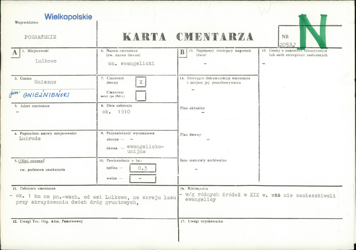 Karta cmentarza, skan nr 1