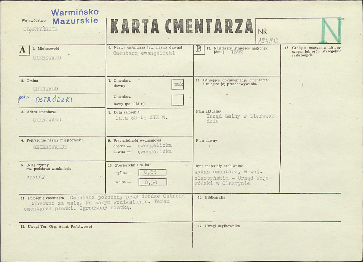 Karta cmentarza, skan nr 1