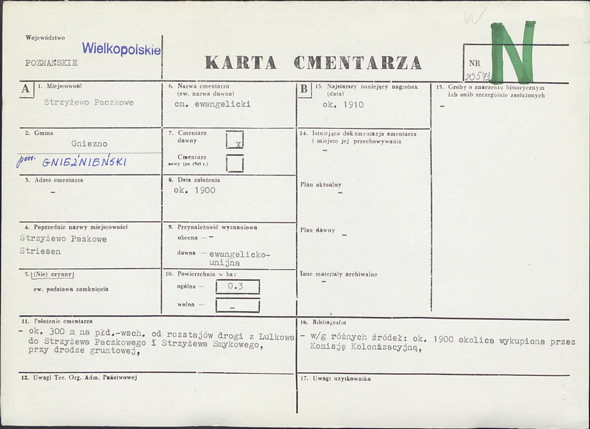 Karta cmentarza, skan nr 1