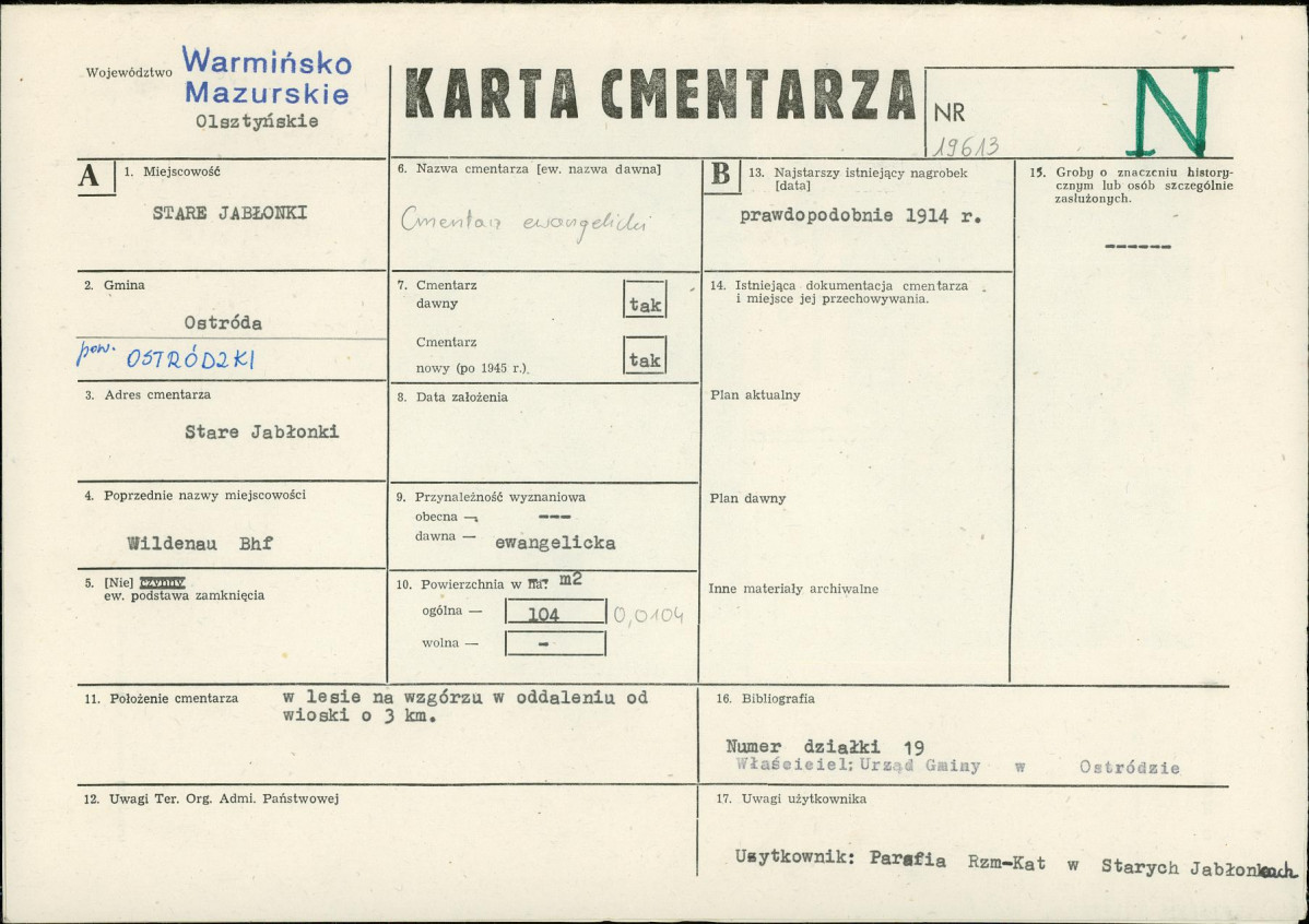 Karta cmentarza, skan nr 1