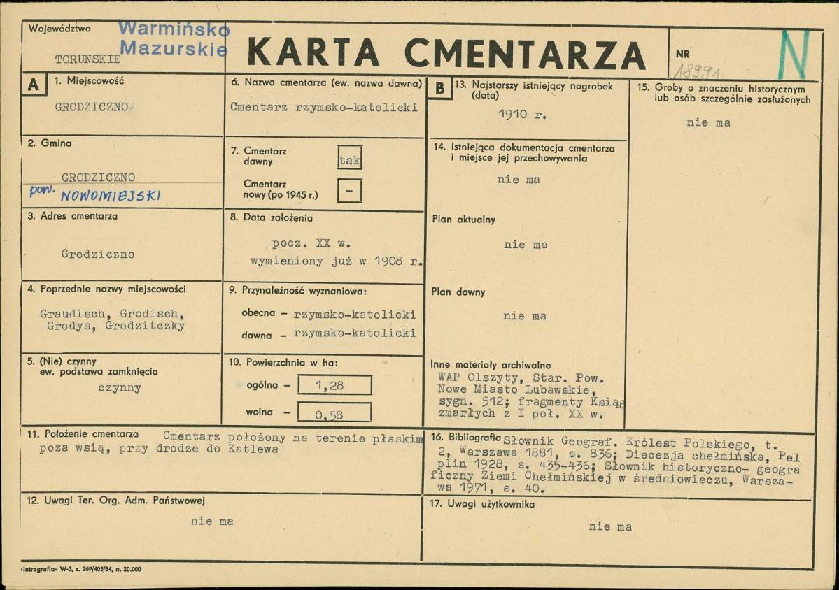 Karta cmentarza, skan nr 1