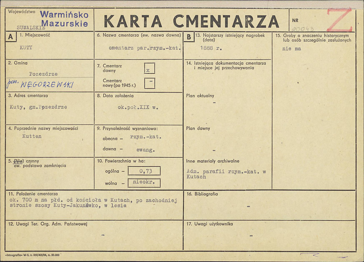 Karta cmentarza, skan nr 1