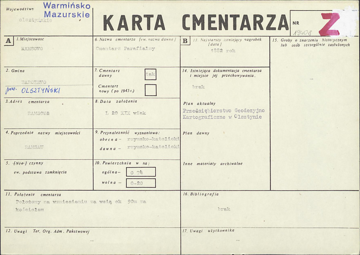 Karta cmentarza, skan nr 1