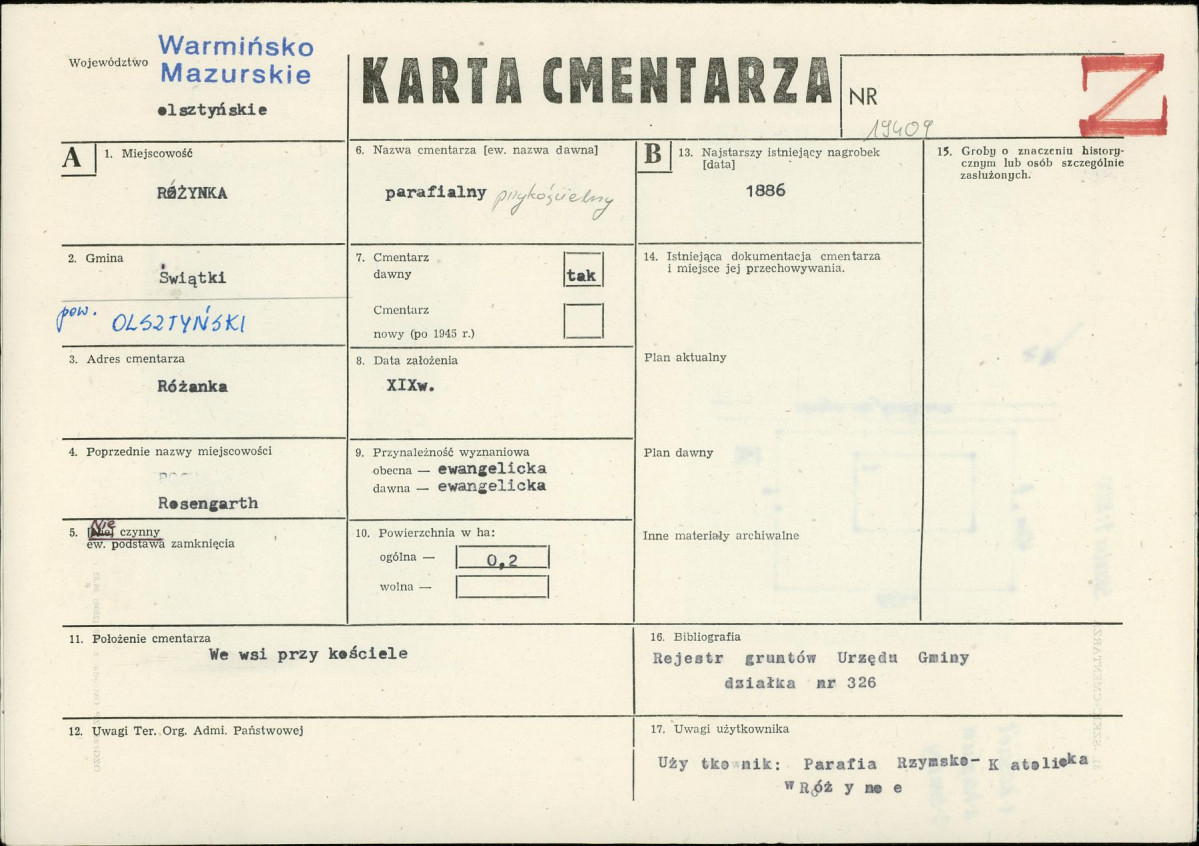 Karta cmentarza, skan nr 1