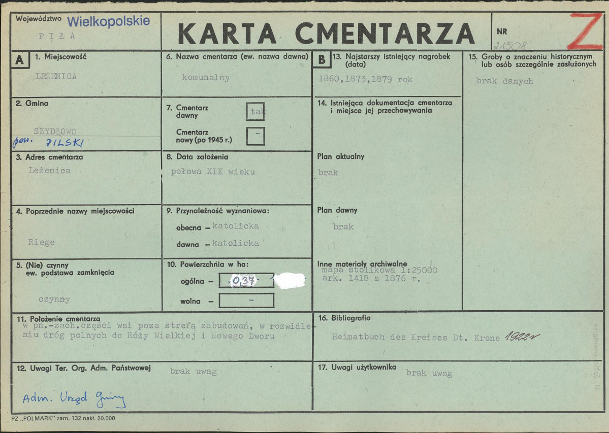 Karta cmentarza, skan nr 1