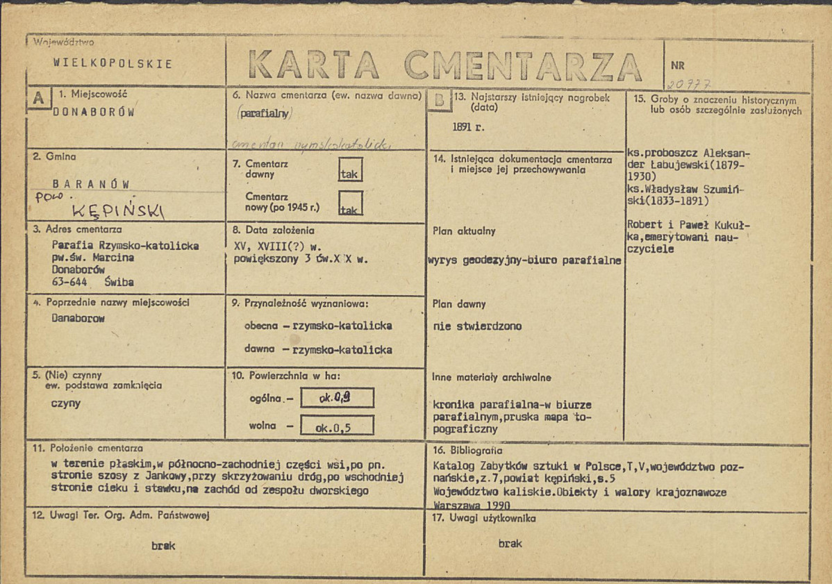 Karta cmentarza, skan nr 1