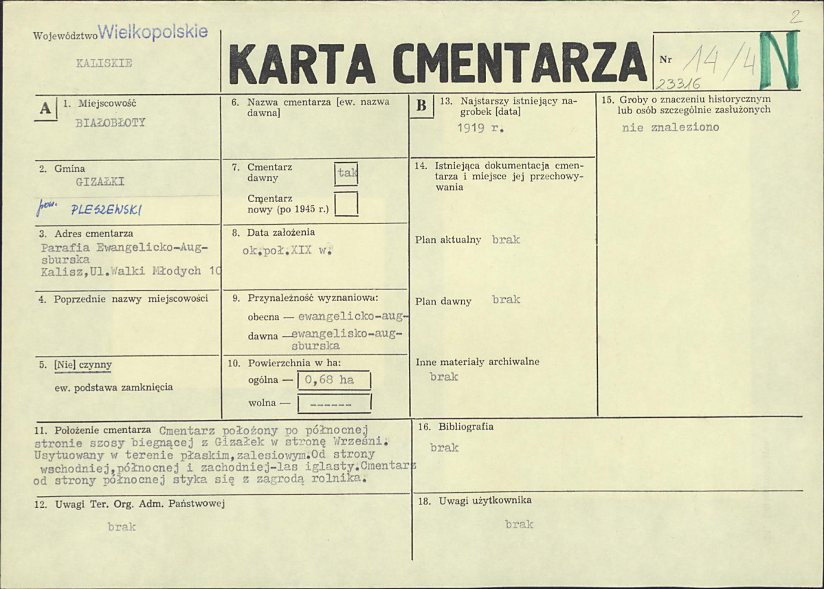 Karta cmentarza, skan nr 1