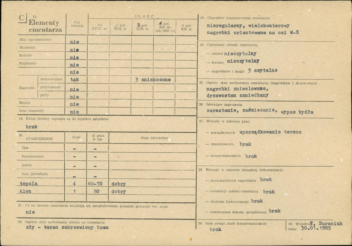 Karta cmentarza, skan nr 2