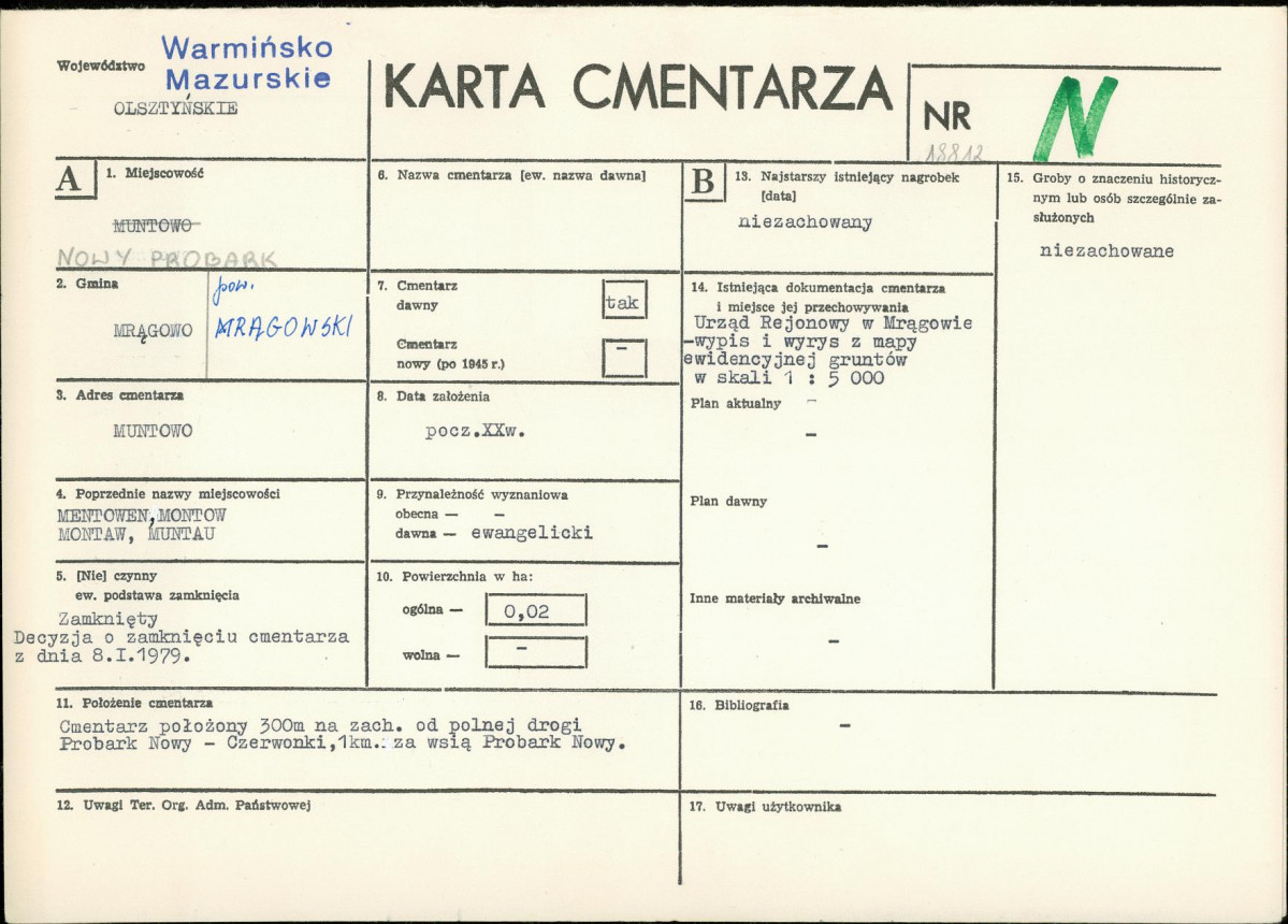 Karta cmentarza, skan nr 1
