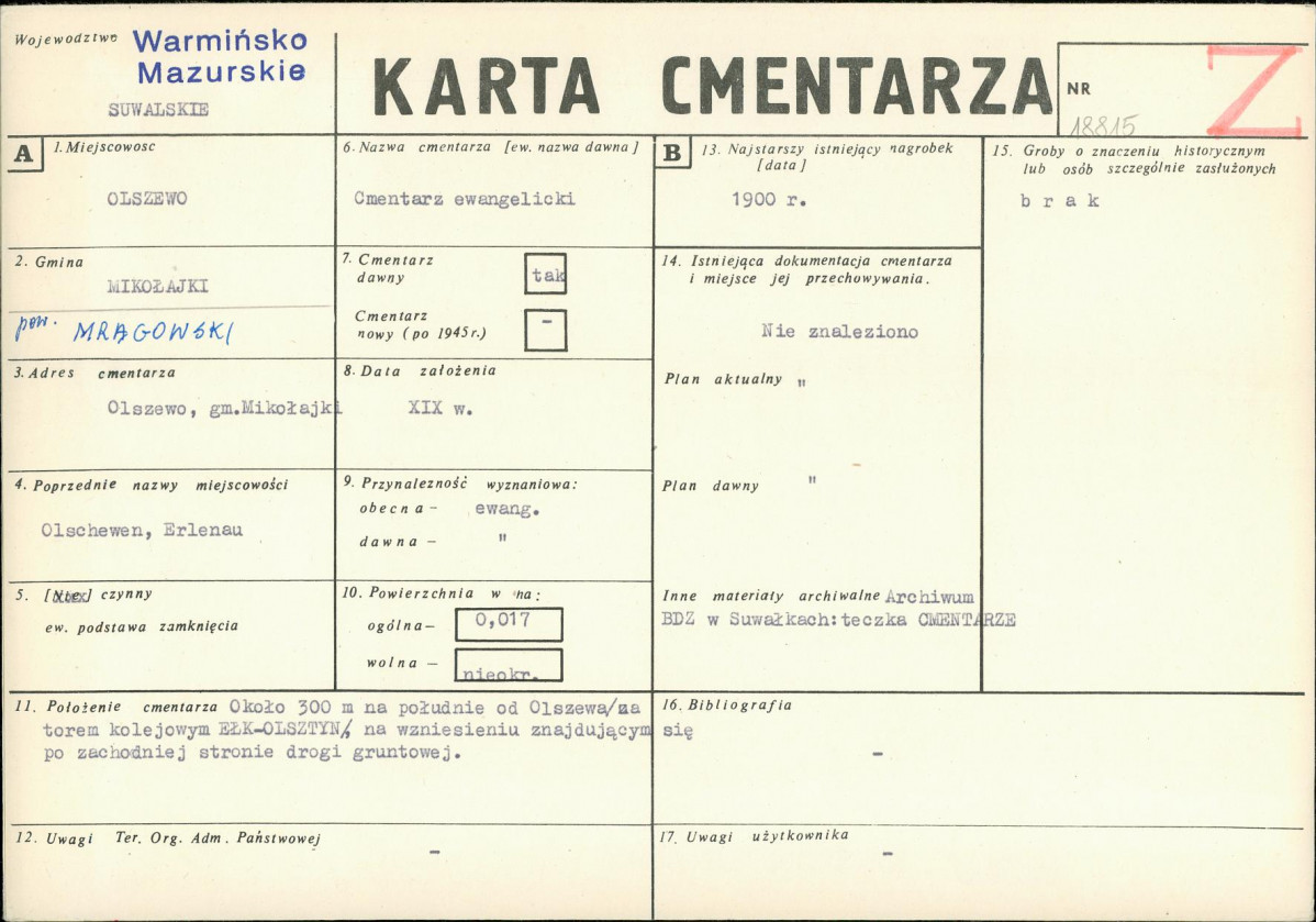 Karta cmentarza, skan nr 1