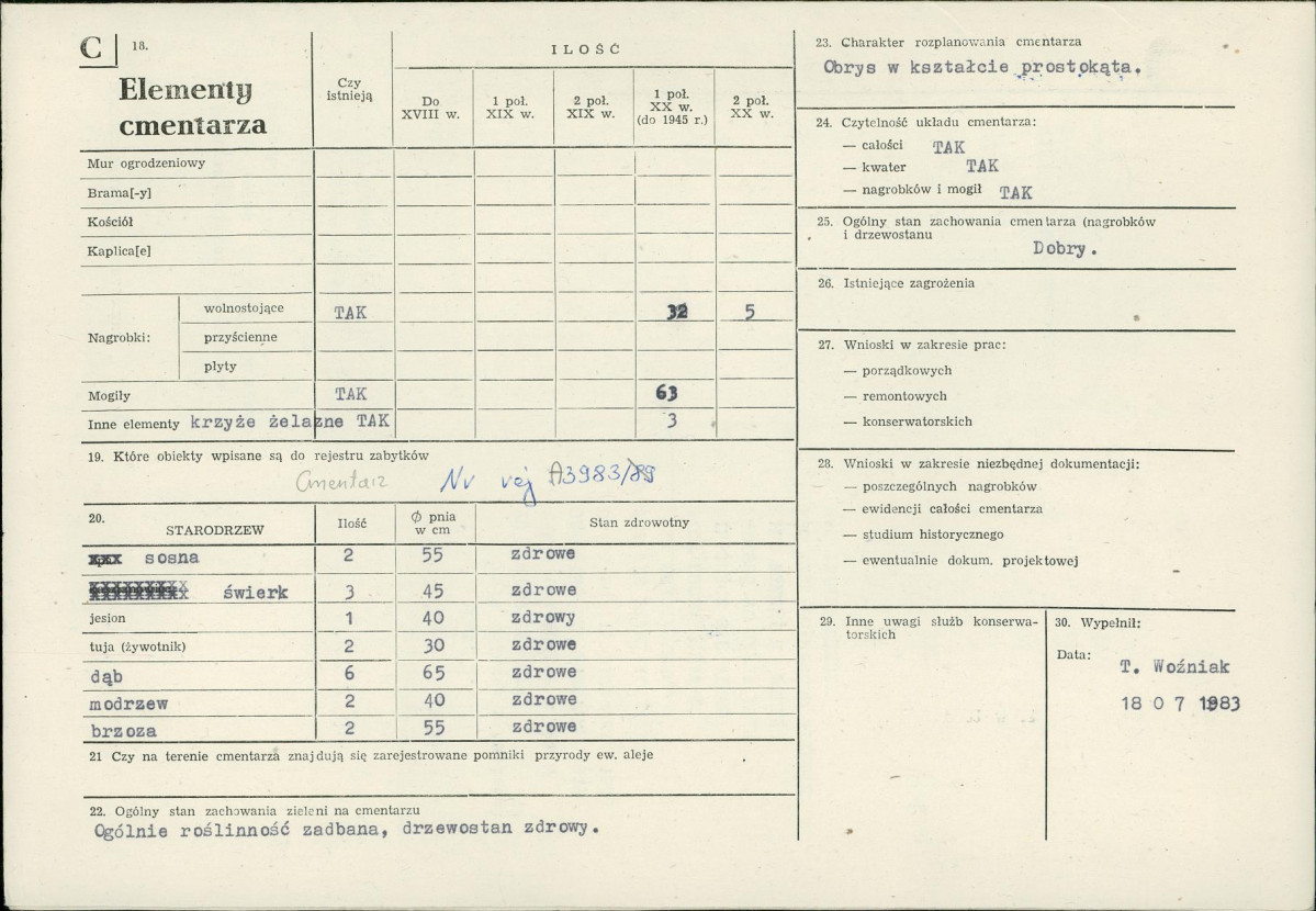 Karta cmentarza, skan nr 2