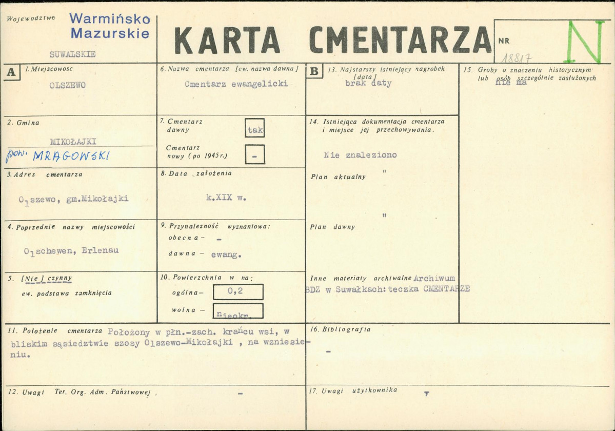 Karta cmentarza, skan nr 1