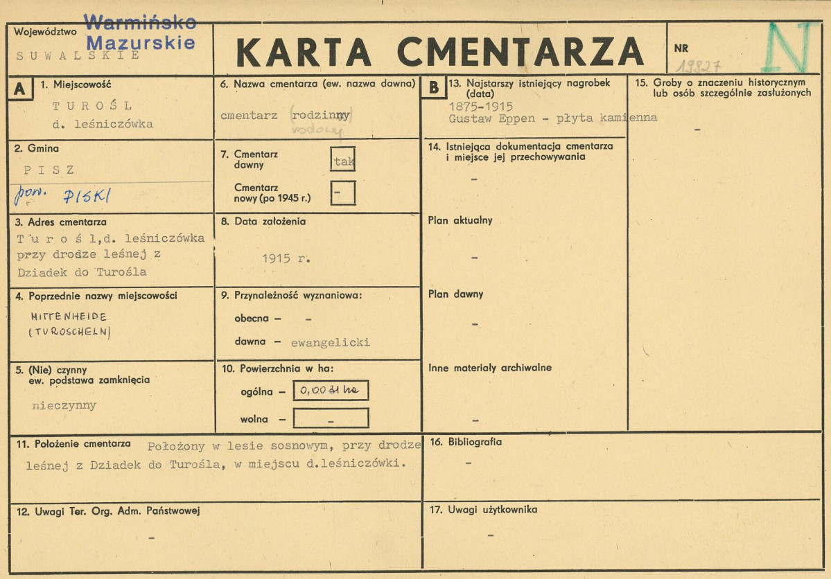 Karta cmentarza, skan nr 1