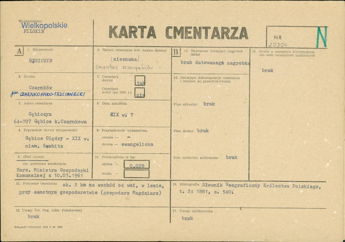 Karta cmentarza, skan nr 1