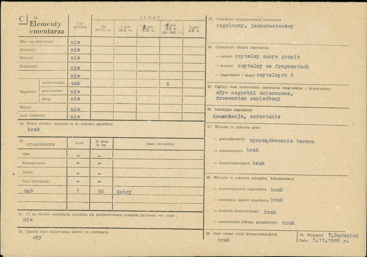 Karta cmentarza, skan nr 2