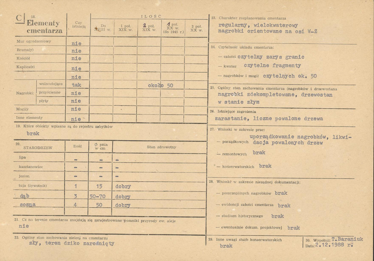 Karta cmentarza, skan nr 2