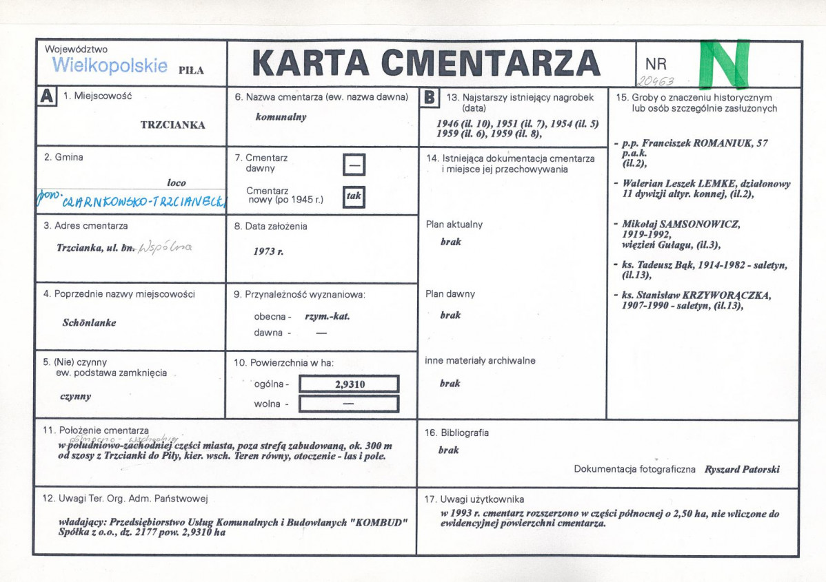 Karta cmentarza, skan nr 1