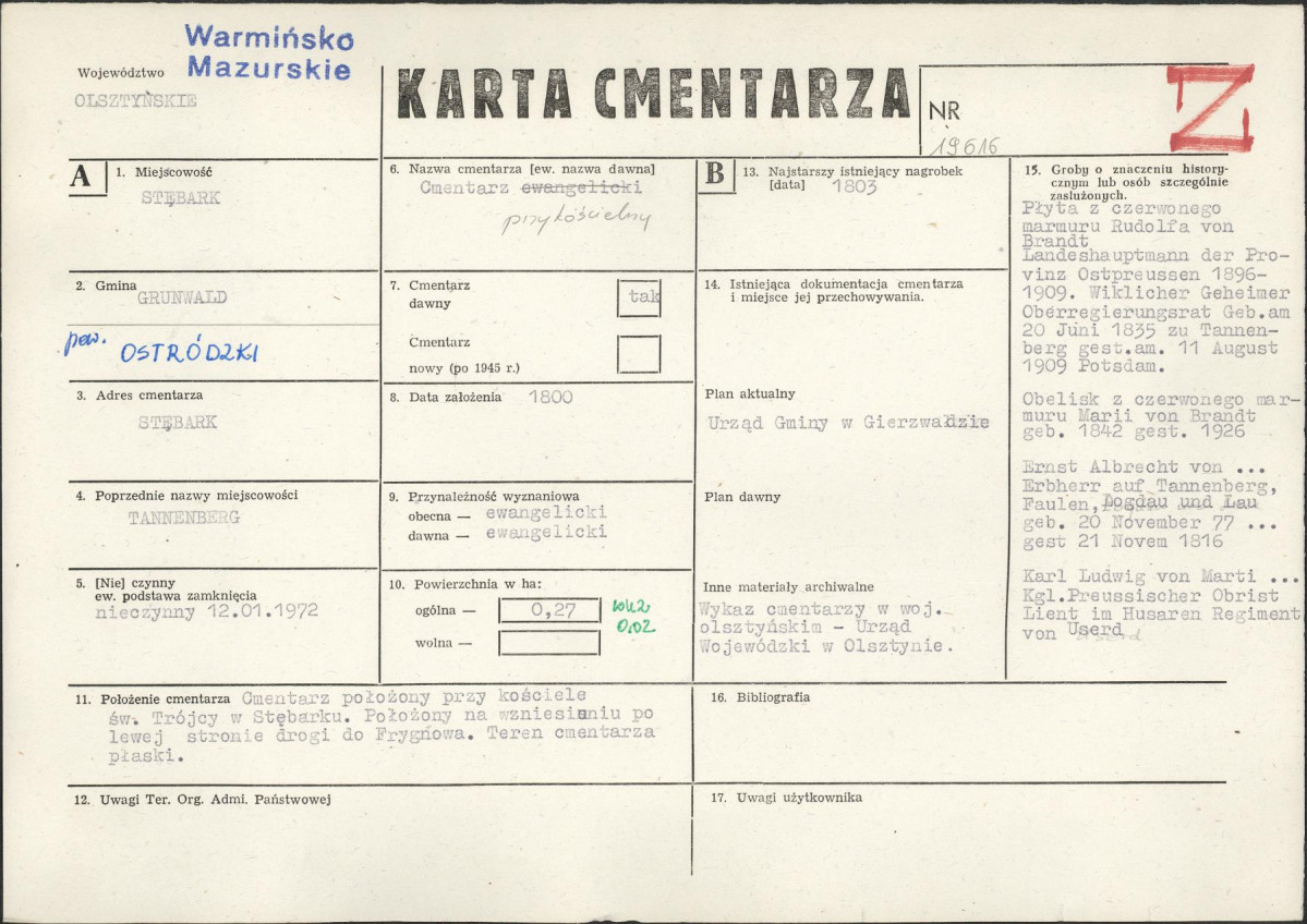 Karta cmentarza, skan nr 1