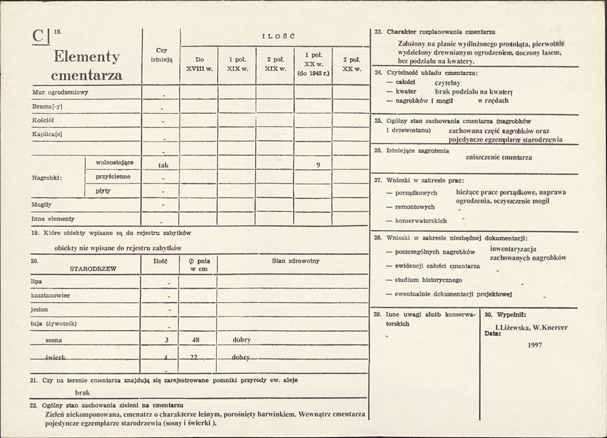 Karta cmentarza, skan nr 2