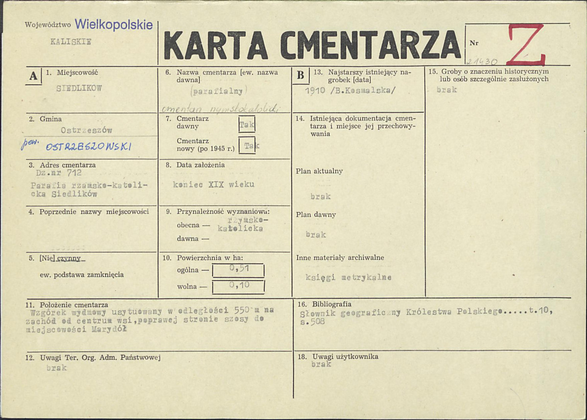 Karta cmentarza, skan nr 1