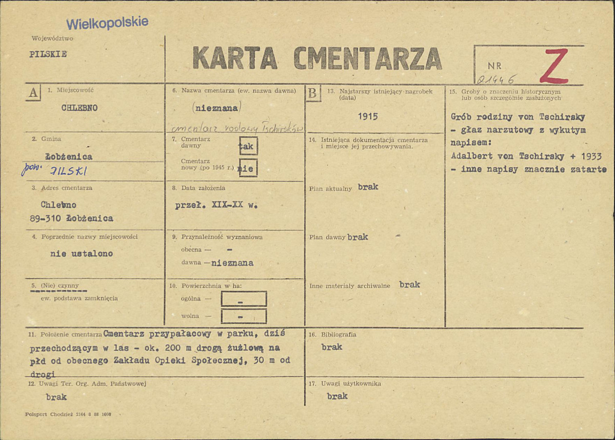 Karta cmentarza, skan nr 1