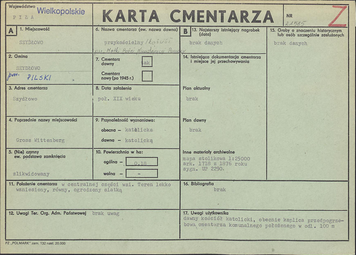 Karta cmentarza, skan nr 1