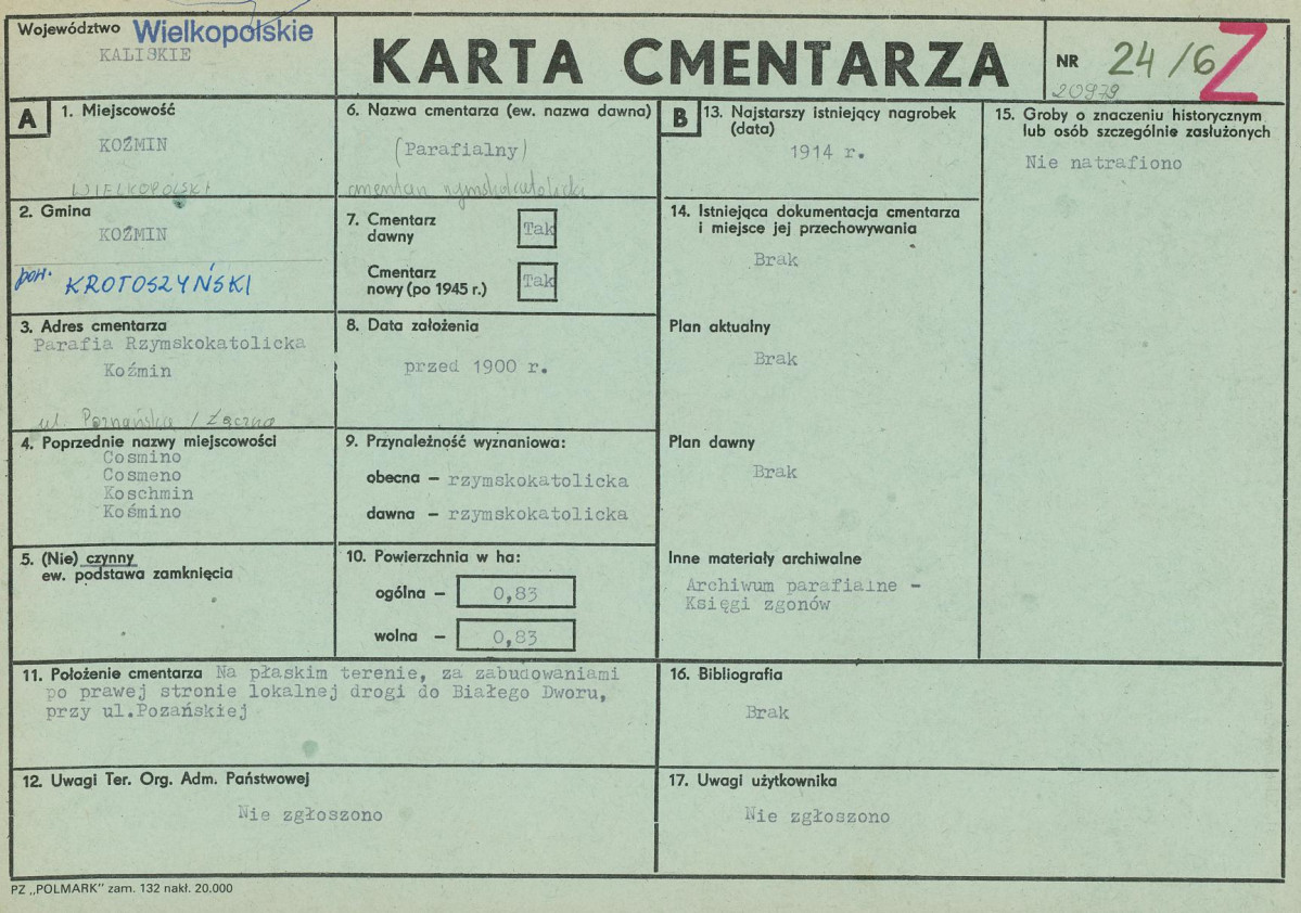 Karta cmentarza, skan nr 1