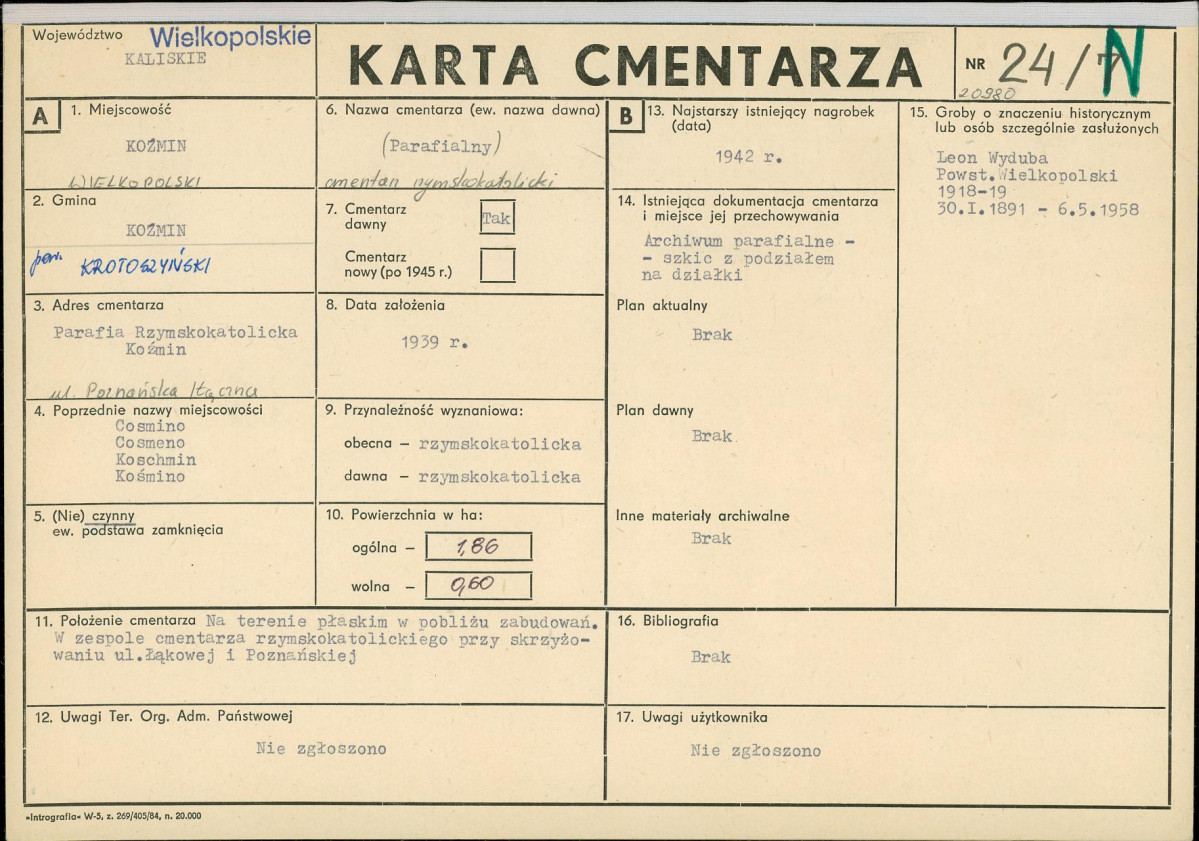 Karta cmentarza, skan nr 1