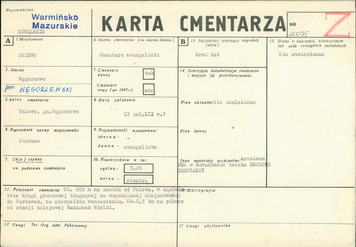 Karta cmentarza, skan nr 1